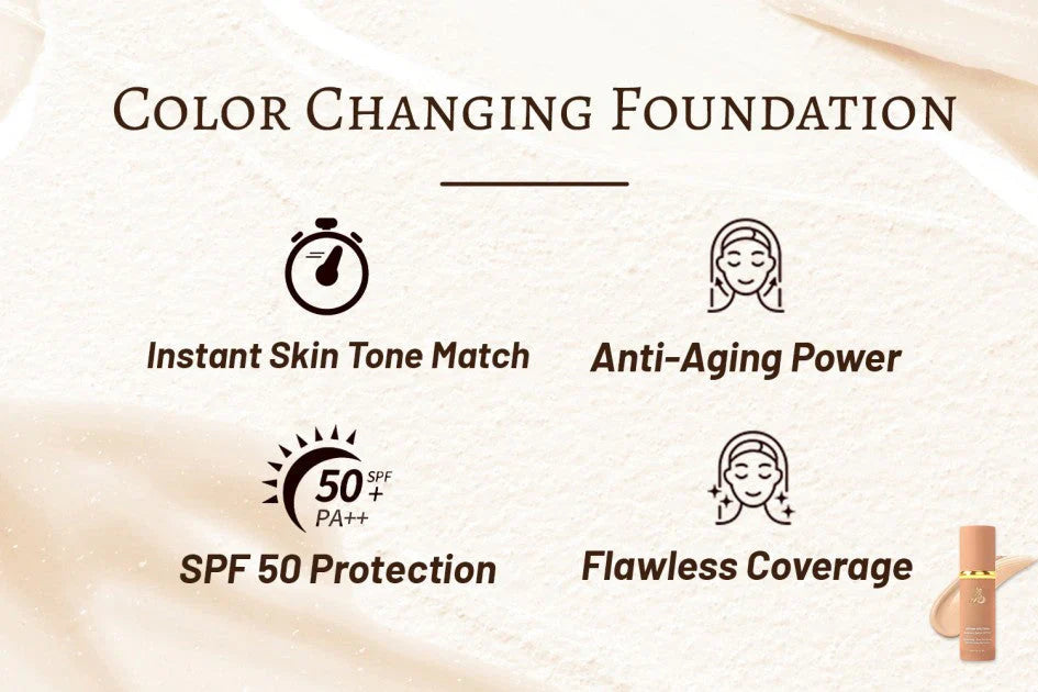 Color Changing Foundation With SPF 50